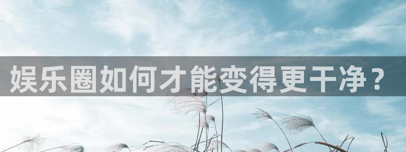 万向娱乐app下载安装最新版：娱乐圈如何才能变得更干净？