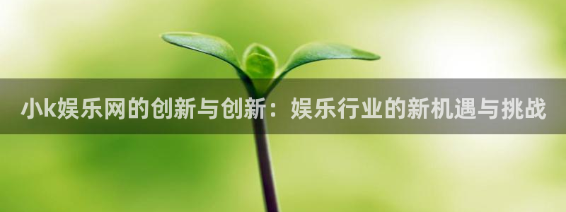 壹号大舞台下载：小k娱乐网的创新与创新：娱乐行业的新机遇与挑战